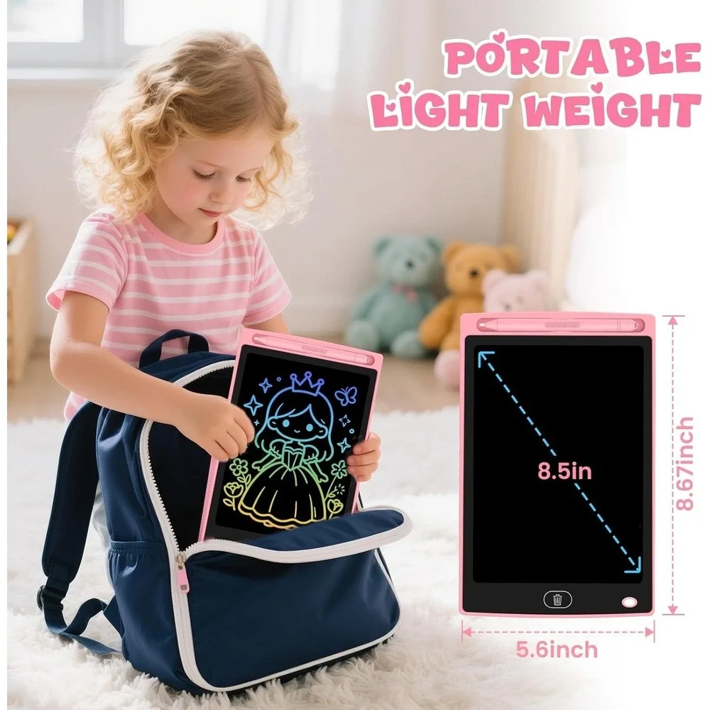 2 Pack LCD Writing Tablet for Kids, Erasable and Reusable Toddler Doodle Board i